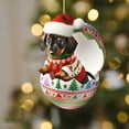 thumbnail image 4 of Luoshdecor Christmas Tree Ornament，Hatching Born Dachshund Dog Acrylic Pendants, Christmas Tree Decor Dog, Home Decor for Fireplaces, Windows, Doors, Walls, 4 of 7