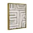 thumbnail image 3 of Stupell Industries Contemporary Lines Pattern Composition Graphic Art Metallic Gold Floating Framed Canvas Print Wall Art, Design by June Erica Vess, 3 of 6
