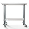 thumbnail image 3 of Pemberly Row Table de Travail Commerciale en Acier Inoxydable 18-Gauge 24"x36 Pouces avec Roulettes, 3 of 13