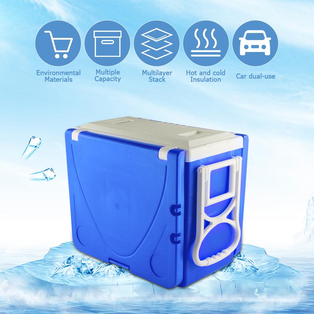Portable Camping Rolling Cooler, Outdoor Picnic Multi Function Portable Rolling Cooler, Ice Chest Beer Cart w/Table & 2 Foldable Fishing Chair - image 5 of 9