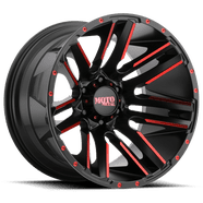 24x14 Hostile H113 Rage Blade Cut (Blk Milled) Wheel 6x5.5 (-76mm ...