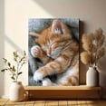 thumbnail image 6 of Qisvanset Cute Ginger Kitten Sleeping Canvas Wall Art 15.75x11.81 Inches, 6 of 8