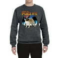 thumbnail image 2 of Wild Bobby, Cute Pug Life Living, Animal Lover, Unisex Crewneck Graphic Sweatshirt, Charcoal, X-Large, 2 of 4