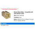 thumbnail image 2 of Blower Motor Relay - Compatible with 2004 INFINITI QX56, 2 of 2