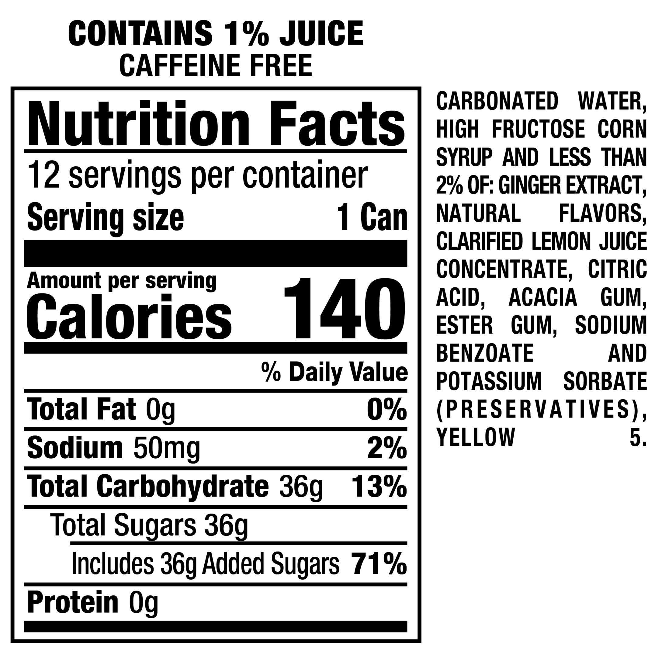 Canada Dry Ginger Ale and Lemonade Soda Pop, 12 fl oz, 12 Pack Cans