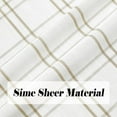 thumbnail image 3 of Buffalo Plaid Window Treatment Set,Light Filtering Curtain Woven Lines Pattern Drapes for Living Room and Bedroom, Semi Sheer Rod Pocket Modern Farmhouse Style 2 Panels 40"x84",Linen&White, 3 of 8