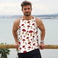 thumbnail image 5 of Rocae Red Mushroom for Men's Workout Tank Top Men's Running Tank Top Dry Fit Athletic Workout Tank TopsSmall, 5 of 9