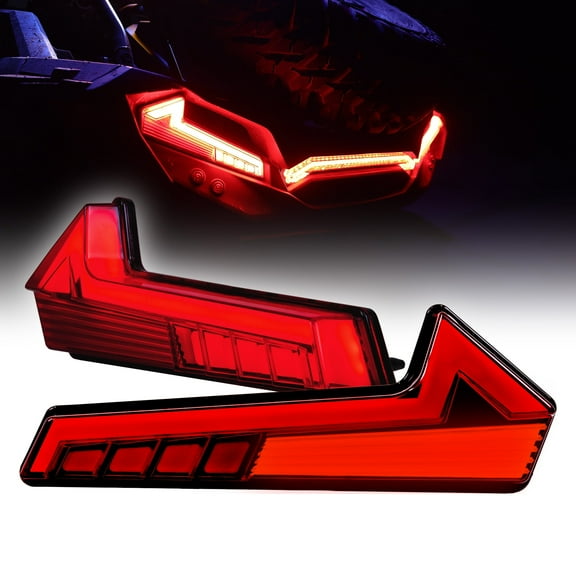 LED Tail Brake Light for 2017-2022 Polaris RZR XP1000 4 [Thunder Design] [DOT-Rated] Sportsman 570 850 1000 - Smoked