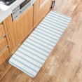 thumbnail image 5 of Kitchen Rugs and Mats,Ocean Blue Stripes Seamless Ticking Stripe 2 Piece Anti Fatigue Area Runner Rug Set Comfort Standing Floor Mat,Farmhouse Pinstripe Non Slip Absorbent Doormats for Laundry, 5 of 6