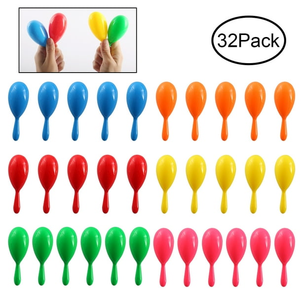 Maracas for Kids Mexican Maraca Neon Colorful Maracas Bulk for Fiesta