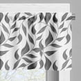 thumbnail image 3 of Ambesonne Abstract Valance Pack of 2, Leaves on Vines Nature, 42"X12", White and Grey, 3 of 5