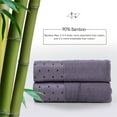 thumbnail image 1 of JML 2 Piece Bamboo Bath Towels(27"x55") Antibacterial and Hypoallergenic, Soft and Absorbent,Grey&Black, 1 of 5