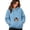 Blue, variant on Unisex Pet Pouch Hoodie,Fall Soft Kangaroo Pullover Sweatshirt with Big Size Front Dog & Cat Carrier Hoodies