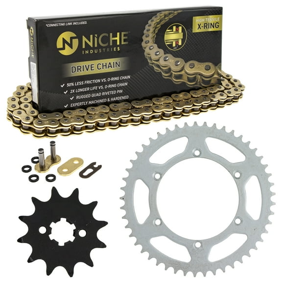 Niche Sprocket Chain Set for Kawasaki KX125 12/49T 520 X-Ring Motorcycle MK1004586
