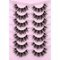 thumbnail image 1 of GHSDFBB False Eyelashes Clear Band Faux Mink Lashes Fluffy 18mm Long Dramatic Invisible Wispy Lashes Fake Eye Lashes Pack by, 1 of 7