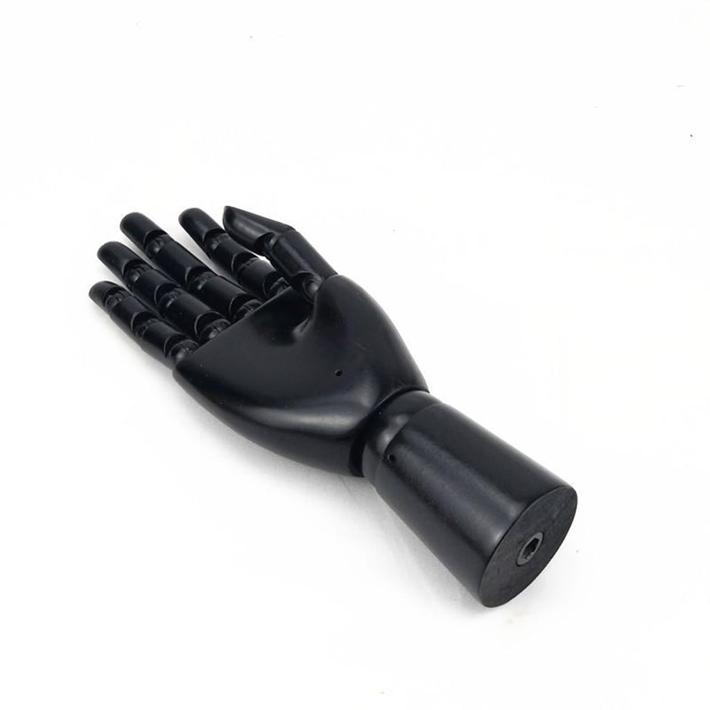 FVDPWYE Wood Drawing Manikin Articulated Mannequin Hand with Flexible Fingers 10" Right Hand