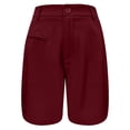 thumbnail image 6 of JIAYUE Women's Bermuda Shorts Buttons Solid Color Summer Elastic High Waisted Wide Leg Business Casual Dressy With Pockets Versatile Female Bottoms, 6 of 6