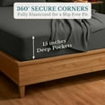 thumbnail image 5 of Casa Platino 4 Piece Flannel Sheet Set, 100% Cotton Deep Pocket Bed Sheets, Cal King Size, Charcoal, 5 of 8