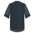 thumbnail image 6 of HAPIMO Rollbacks Womens Summer Tops Boho Print Chiffon Casual Comfy Pullover Tops Teen Grils Fashion Clothes V-Neck Tee Shirt Short Sleeve Shirts for Women Blue L, 6 of 7