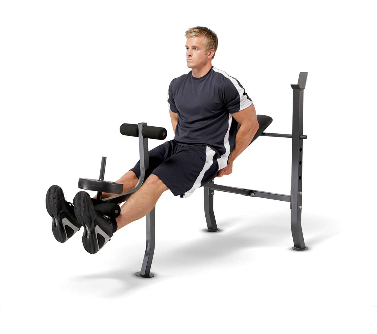 Marcy Standard Bench with 80 lb Weight Set Home Gym Workout Equipment - image 4 of 5