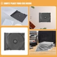 thumbnail image 3 of 10-Pack Clear Slim Storage Cases with Black Tray for Music, Software, Data Discs - Standard Size for Home and Office Use, 3 of 6