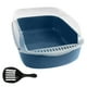 thumbnail image 1 of Caja de arena para gatos, arenero de viaje, portátil, grande, suministros para mascotas, abierto Azul, 1 of 9