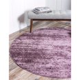 thumbnail image 2 of Unique Loom Tapis Rond de Transition Contemporain de la Collection Del Mar, 6 Pieds, Violet/aubergine Violet, 2 of 2