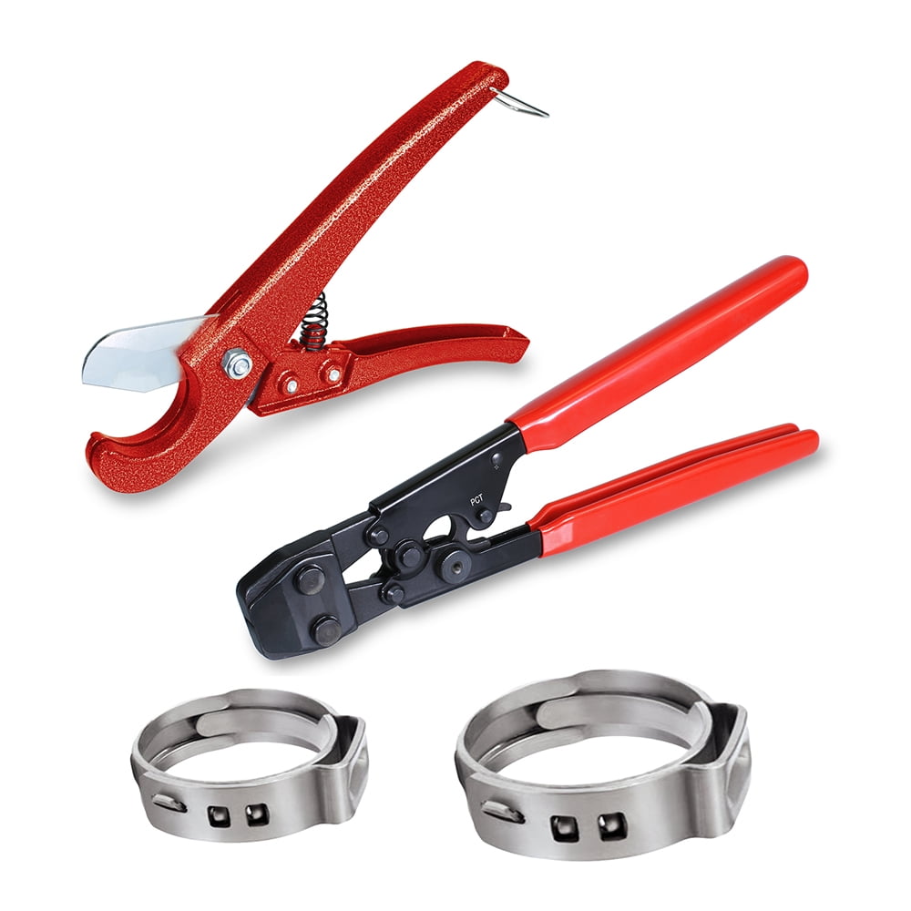 PEX Crimp Crimper Crimping TOOL With 50 Stainless Steel Clamp By Oetiker 