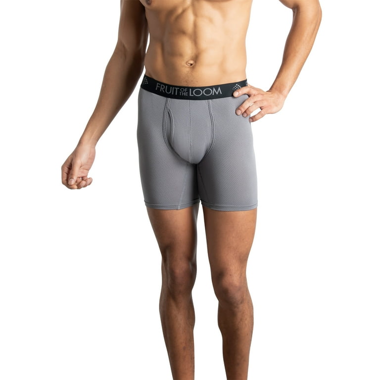 Men's Breathable Micro-Mesh Friction Guard Pouch Boxer Briefs