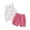 Hot Pink, variant on ZACPNCV Toddler Girls Bow Tie Neck Halter Pleated Tank Top and Shorts Set Two Piece Summer Outfits for Kids Hot Pink 2-3 Years
