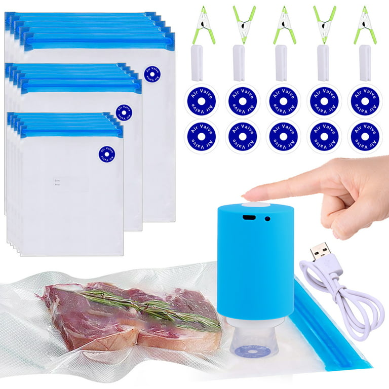Sous Vide Vacuum Sealer Manual Pump Food Saver Bags Reusable for Kitchen Food  Storage Home Gadgets