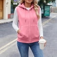 thumbnail image 3 of 2. Fit Sleeveless Hooded for Women Zipper Casual Lightweight Outerwear, 3 of 9