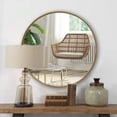 thumbnail image 6 of Mirror with Round Metal Frame and Ring Holder, Brass- Saltoro Sherpi, 6 of 6