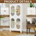thumbnail image 6 of Erosoei 61" Metal Kitchen Pantry Storage Cabinet with 4 Acrylic Doors and 4 Adjustable Shelves, 6 of 6