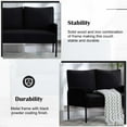 thumbnail image 5 of BSHTI Velvet Upholstery Loveseat Couch,2 Seating,Metal Frame,High-density Fam Seat Loveseat,Well in Apartments or Rooms with Limited Space(Black), 5 of 17