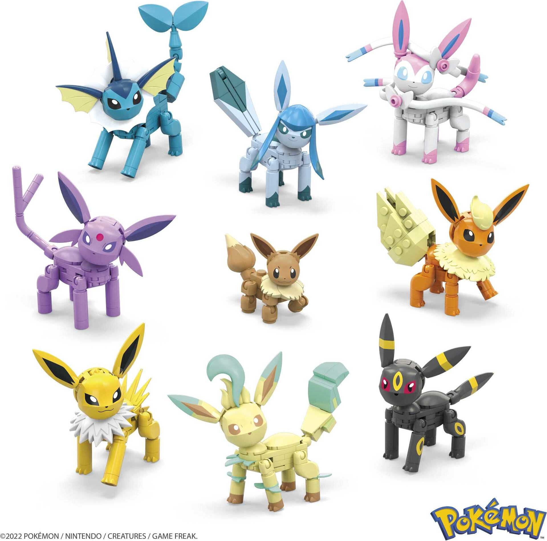 MEGA Pokémon Every Eevee Evolution Toy Building Set Vaporeon