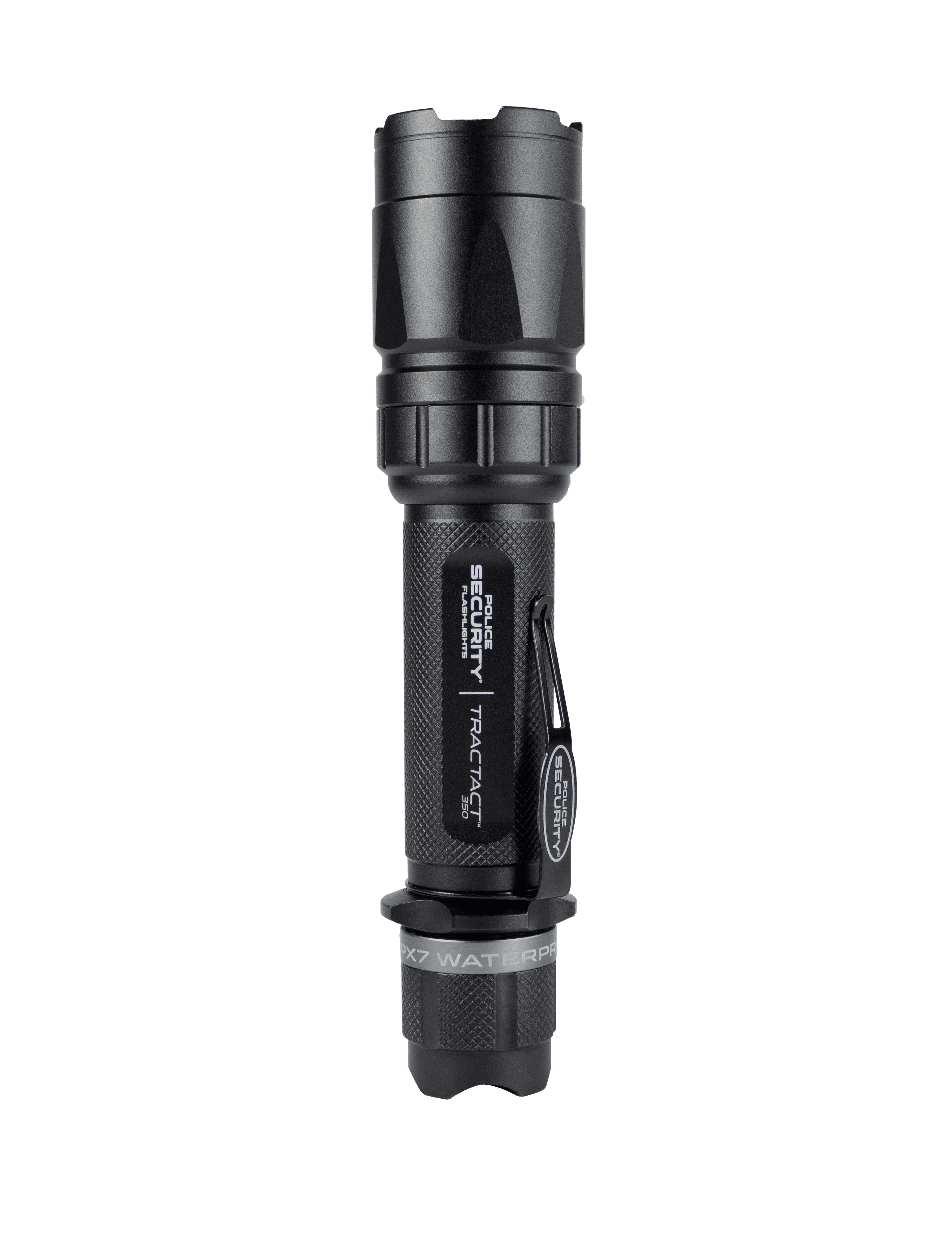 (3 pack) Police Security Trac-Tact 350 Lumen LED Flashlight, 2AA Black, Aluminum