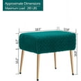 thumbnail image 3 of DUHOME Modern Velvet Upholstered Ottoman, Tufted Footrest Vanity Chair Makeup Chair Vanity Stool for Bedroom Living Room Kids' Room Atrovirens, 3 of 7