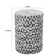 thumbnail image 5 of 18 Inch Stool Table, Ceramic, Cylindrical, Textured Geometry, Outdoor, Gray, Saltoro Sherpi, 5 of 5