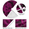 thumbnail image 2 of FMSHPON Valentines Mother's Day Purple Roses Xmas Christmas Tree Skirt Stand Mat for Holiday Party Decoration Indoor Outdoor 48 inches, 2 of 6