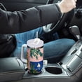 thumbnail image 4 of Yayeee 40oz Stainless Steel Tumbler with Straw and Handle Double-Wall Insulated Travel Water Bottle, Colorful Seaside, 4 of 8