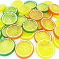 thumbnail image 5 of 30pcs Fake Lemon Slice Garnish Artificial Fruit Faux Food House Bar Decoration Cocktail Party Arrangement(Red Green Yellow,Each Color 10Pcs), 5 of 6