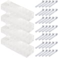 thumbnail image 2 of 4 Pcs of Acrylic Charging Cable Storage Box,Transparent Cord Organizer Box with Dividers,Includes 40 Cable Ties and 48 Label Stickers,Great for Charging Cables,Earphones,and Wires, 2 of 5