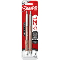 Sharpie S-Gel Pen, Metal Barrel, Medium Point (0.7mm), 2-Pack