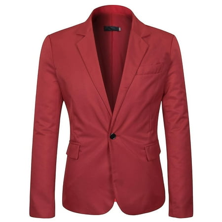 Allthemen Mens Suit Jacket Slim Fit Business Casual Blazer | Walmart Canada
