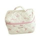 thumbnail image 5 of Bolsa de maquillaje, bolsa de aseo con asa, bolsa de cosméticos resistente, organizador de cosméticos de viaje portátil, bolsa organizadora de lavado rosa, 5 of 8