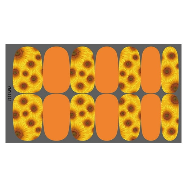Hot6sl Ofertas Del Día Pegatinas de Agua para Uñas con Forma de Girasol Diy Pegatinas Pequeñas para Uñas con Forma de Girasol