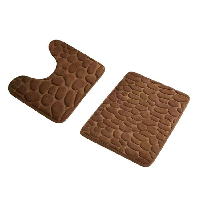 Alfombra de baño Gloria antideslizante absorbente de agua Café
