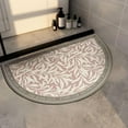 thumbnail image 4 of DOLITY Semicircle Baroque Print Bath Mat Dirt Resistant Super Soft for Bathroom E, 4 of 7