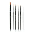 thumbnail image 3 of Creative Mark Beste Golden Taklon Round #4 - 2 Pack Artist Brush, Professional Watercolor Brushes, For Acrylic Painting, Short Handle, Sharp Edges, Hand-Tied & Shaped, 3 of 7